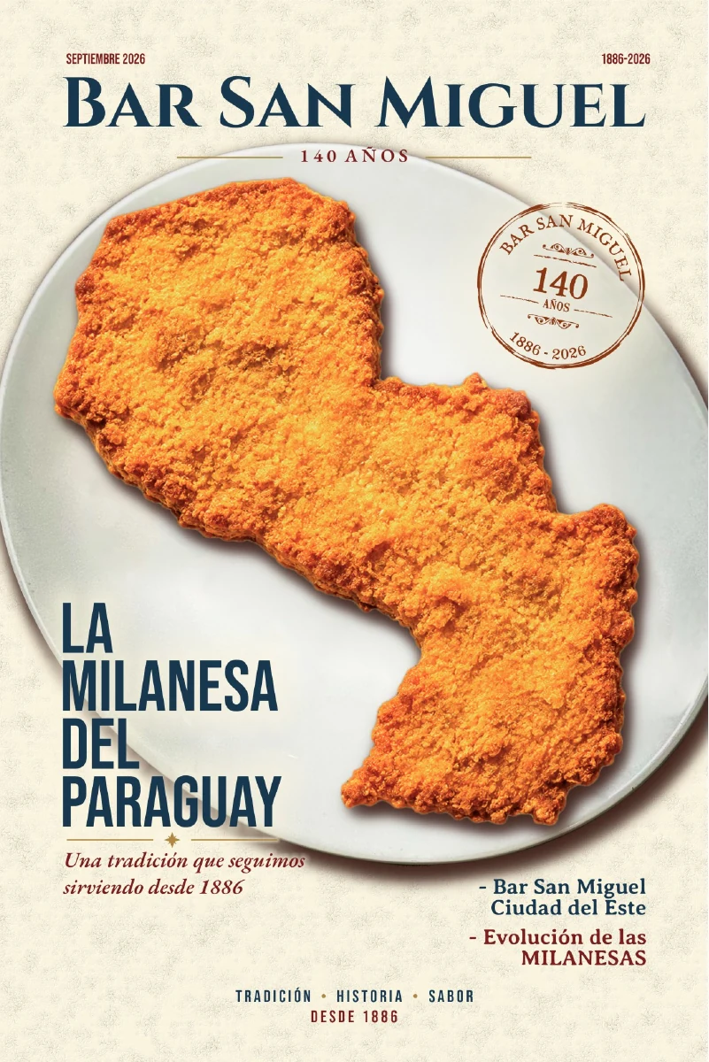Portada del diario Bar San Miguel: 140 años, La Milanesa del Paraguay